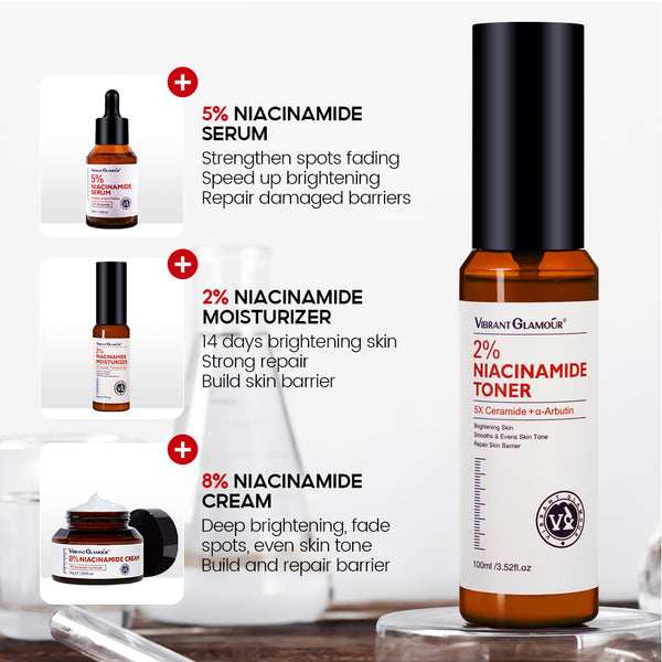Vibrant Glamour 2% NIACINAMIDE+5X Ceramide +α-Arbutin Essence Toner