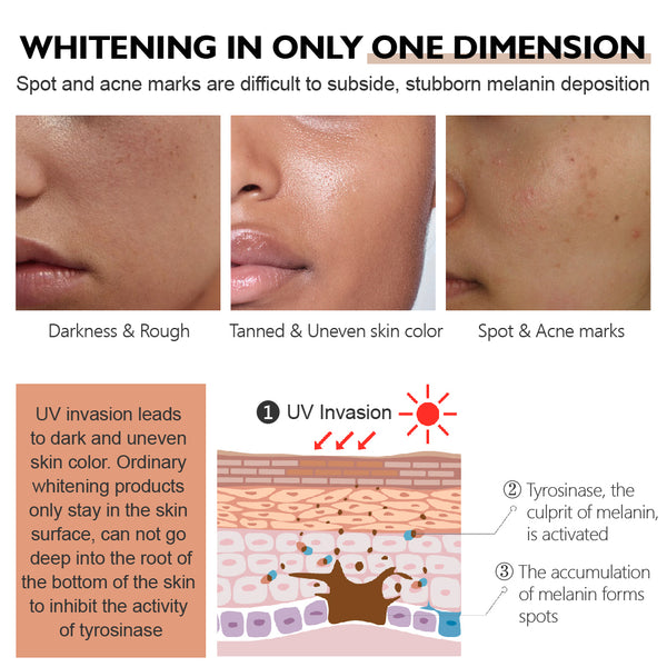 VIBRANT GLAMOUR α-Arbutin Whitening Skin Care Sets Niacinamide Brightening Fade Dark Spot 3pcs