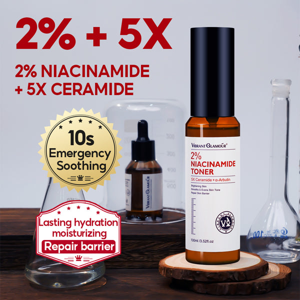 Vibrant Glamour 2% NIACINAMIDE+5X Ceramide +α-Arbutin Essence Toner