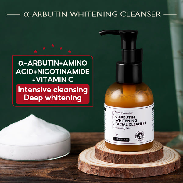 VIBRANT GLAMOUR α-Arbutin Whitening Sets Face Cleanser+ Toner+Lotion Niacinamide 3pcs