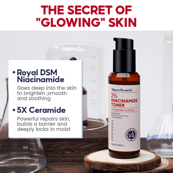 Vibrant Glamour 2% NIACINAMIDE+5X Ceramide +α-Arbutin Essence Toner