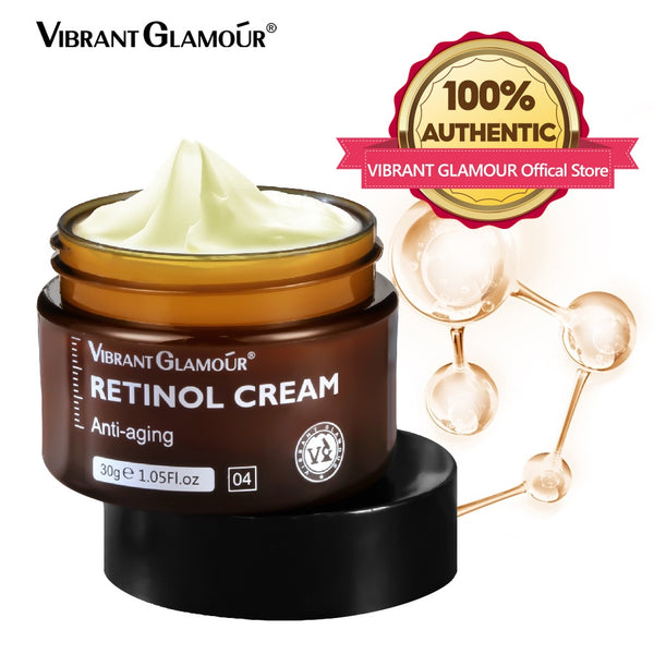 VIBRANT GLAMOUR Naturals Retinol Cream + Vitamin C Face Cream Set Whitening Anti-Aging Facial Moisturizer 2pcs